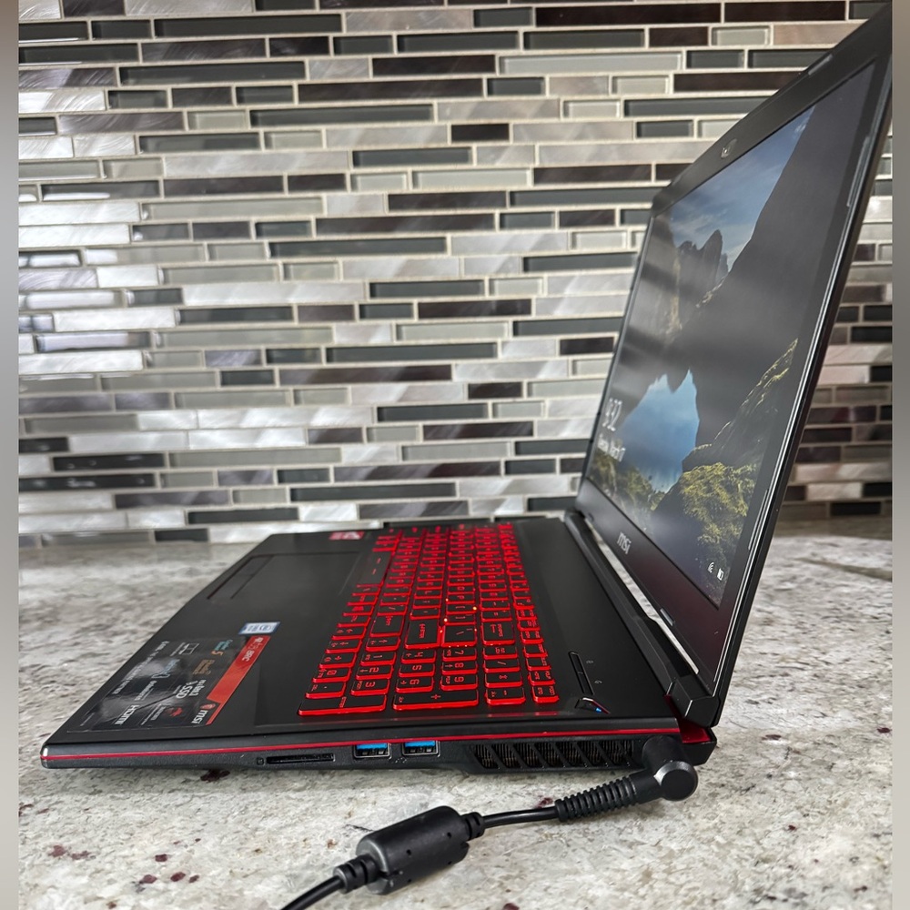 MSI Black Gaming Laptop with Red Backlit Keyboard - Picture 7 of 13
